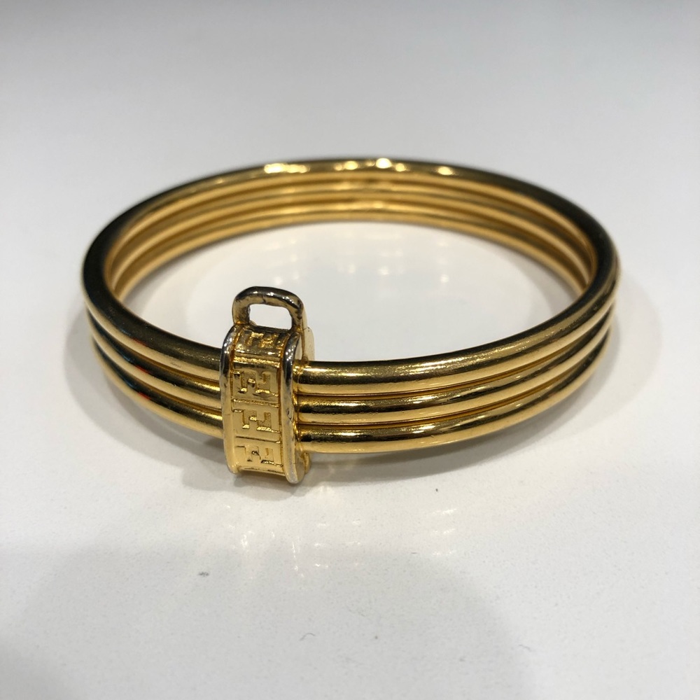 Fendi Gold Multi-Band Logo Bracelet - Picture 2 of 6